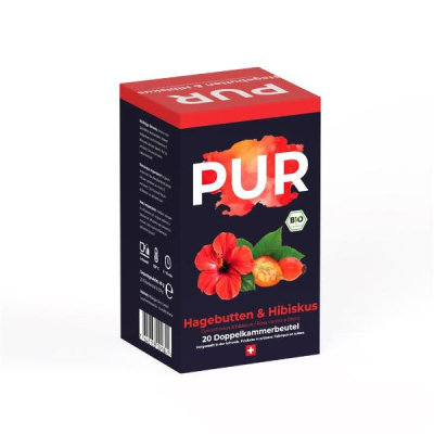 PUR Rosehip-Hibiscus Tea Bags 20 Pieces PUR Rosehip-Hibiscus Tea Bags 20 Pieces