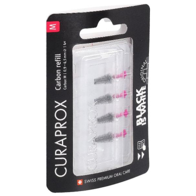 Curaprox Black is White-CPS Carbon M REFAGNO 4 PCS
