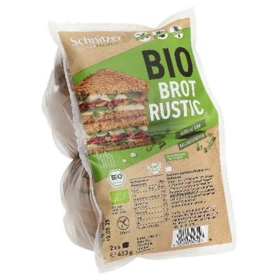 SCHNITZER Organic Toast Bread Rustic Btl 430 g