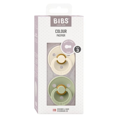 Bibs warna lateks putaran 12-18m gading sage 2 stk