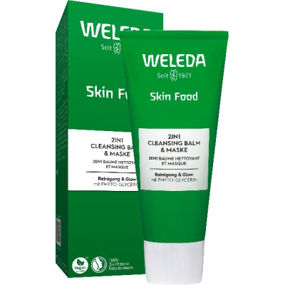Alimenti per la pelle Weleda 2in1 balsamo e tubo di maschera 75 ml