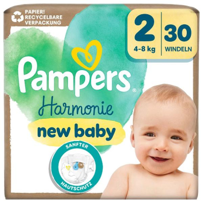 PAMPERS Harmony Size 2 4-8kg Single Pack 30 Pieces