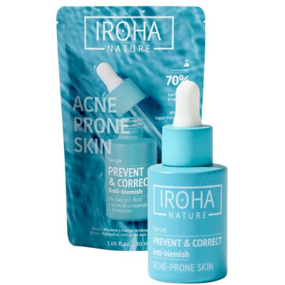 IROHA טבע אקנה נוטה לפנים סרום SALYC AC 30 מ