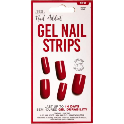 Ardell Nail Addict Gel смуги вишневі бомби 16 шт.