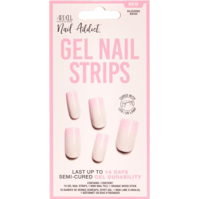 Ardell Nail Addict Gel Strips Blush Bride 16 PCS