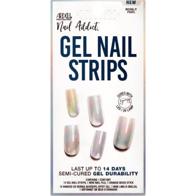 Ardell Nail Addict Gel Strips Moonlit Pearl 16 Stk
