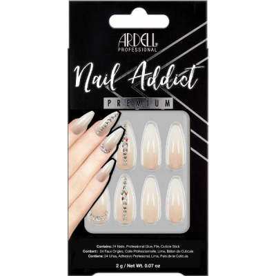 Ardell Nail Addict Premium Nude Light Crys 24 PCS