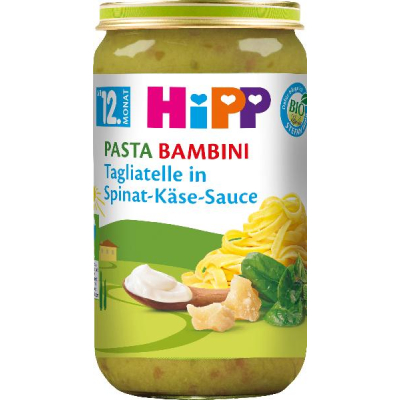 HIPP Organic PB Tagliatelle Spinach-Cheese Sauce 250 g
