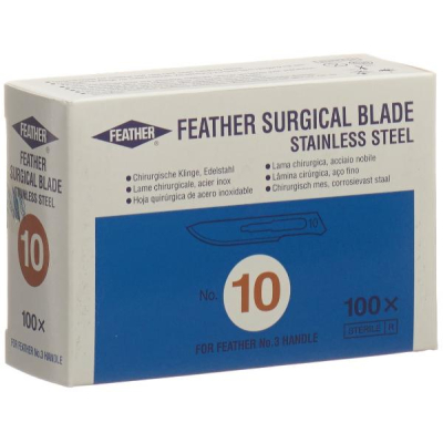 FEATHER Sterile Scalpel Blades No. 10 100 pcs