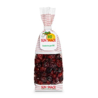 BIO SUN SNACK Organic Cranberries Bottle 200 g