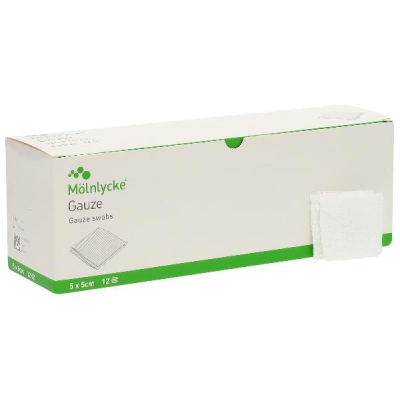 MOLNLYCKE Gauze Compress 5x5cm 12 layers pack 50 bags 2 pieces
