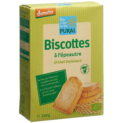 PURAL Spelt Rusk without Sugar Demeter 200 g