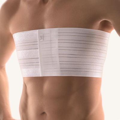 BORT Elastic Rib Belt XL Men's White