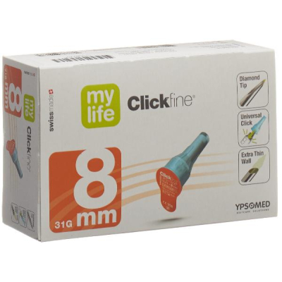 MYLIFE (PI-APS) CLICKFINE Pen Needle 8mm 31G 100 pcs