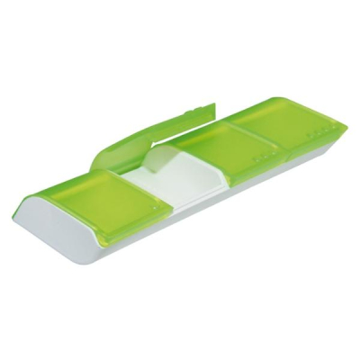 SAHAG Medi-7 Quattro Medication Dispenser Green 4 Compartments