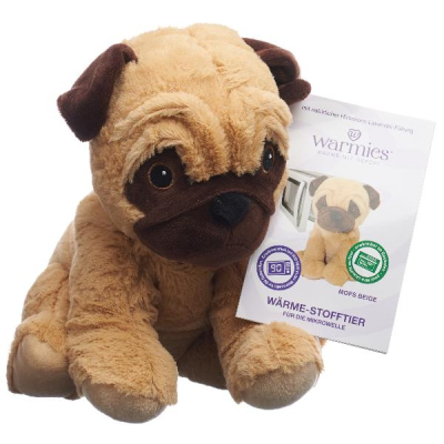 WARMIES Heat-Stuffed Animal Pug Beige