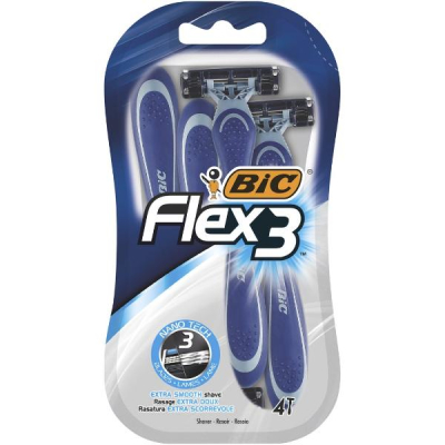 BIC Flex 3 Light Men's Razor 3-Blade 4 Pcs