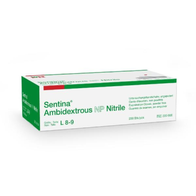 SENTINA Ambidextrous L 8-9 Nitrile Powder Free 200 pcs