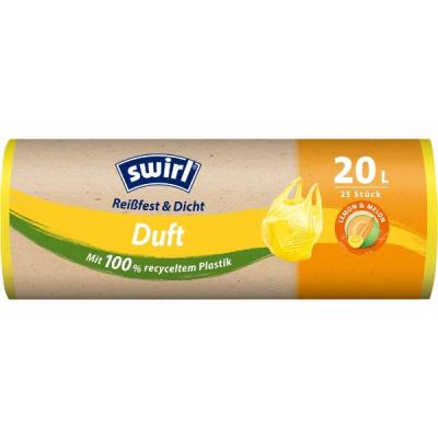 SWIRL Scented Garbage Bags 20l Lemon-Melon 25 pcs