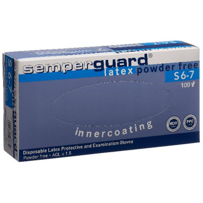 SEMPERGUARD Latex IC S Powder Free Gloves 100 Pieces