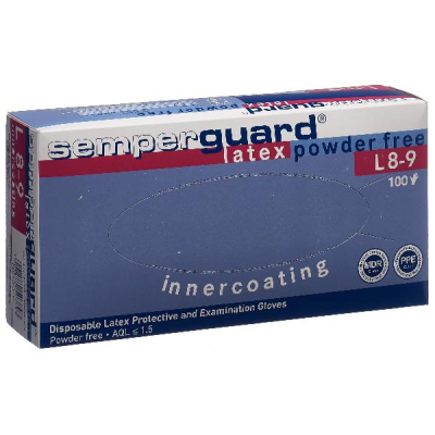 SEMPERGUARD Latex Gloves IC L Powder Free 100 Pieces