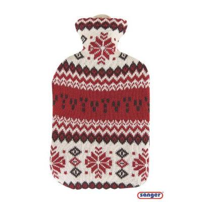 SANGER Hot Water Bottle Natural Rubber Knit 2l North Star