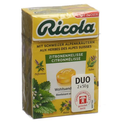 RICOLA Candies Lemon Balm sF wS 2 x 50 g