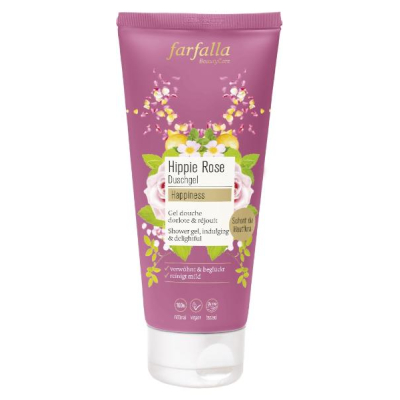 FARFALLA Shower Gel Hippie Rose Tb 200 ml