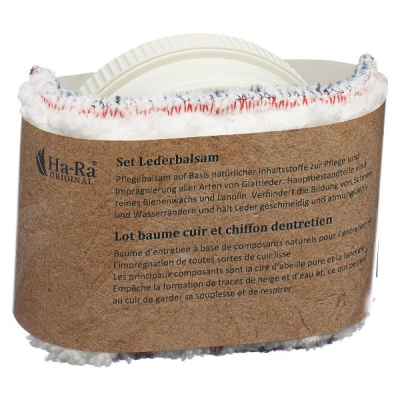 HA-RA Leather Balsam with Leather Care Cloth