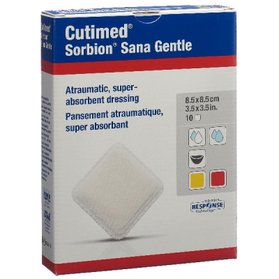 CUTIMED Sorbion Sana Gentle 8.5x8.5cm 10 Pieces