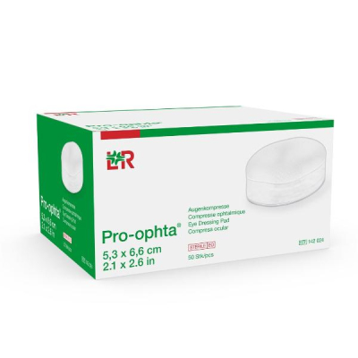PRO-OPHTA Eye Compresses 5.3x6.6cm Sterile 50 pcs