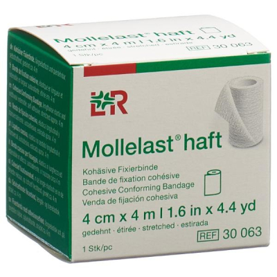 MOLLELAST adhesive fixation bandage 4cmx4m white