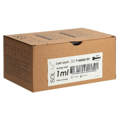 SOL-M Syringe PP 1ml Luer Lock st 3-t 100 Pcs