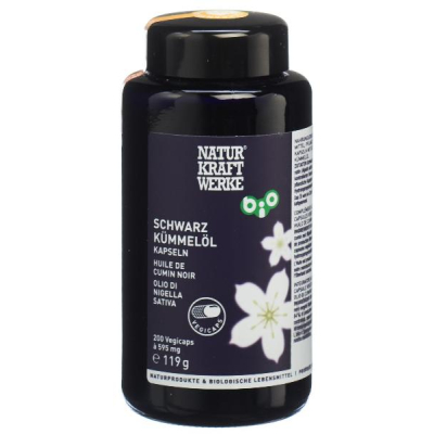 NATURKRAFTWERKE Black Cumin Caps 595 mg Organic 200 pcs