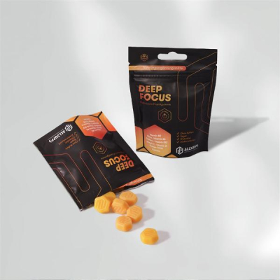 ALLSUPPS Deep Focus Multivit Peach Gummies 12 Pieces