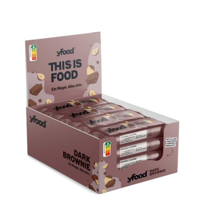 YFOOD High-Protein Bar Dark Brownie 12 x 60 g YFOOD High-Protein Bar Dark Brownie 12 x 60 g