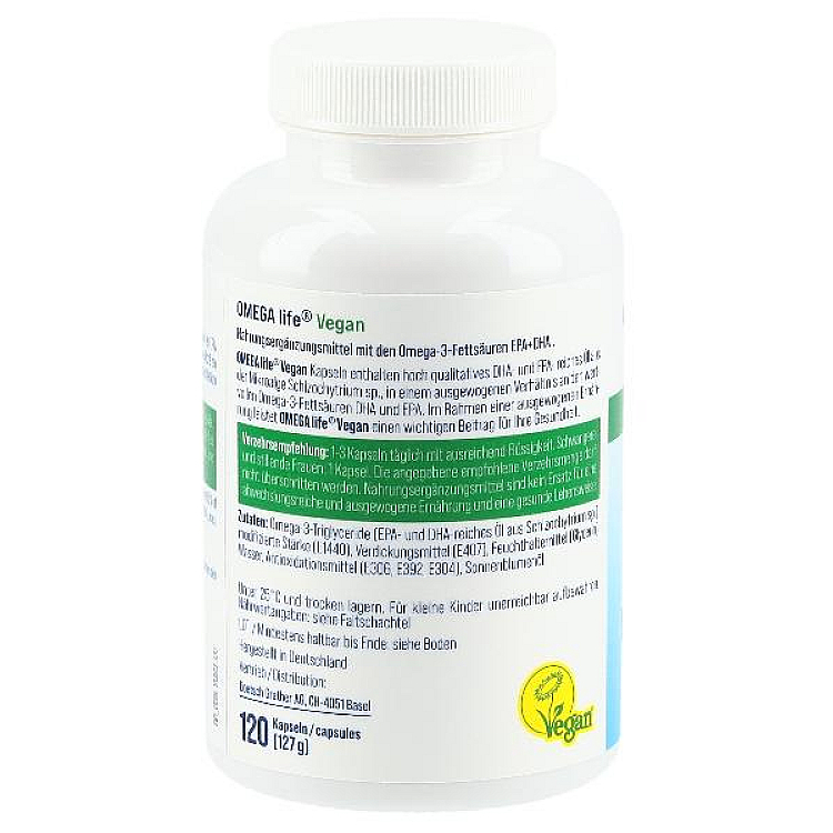 OMEGA-LIFE Algae Oil Capsules 120 pcs