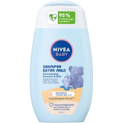 Nivea Baby Shampoo余分にマイルド200 mlボトル
