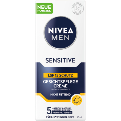 „Nivea Men“ veido priežiūros kremas Sens SPF15 TB 75 ml