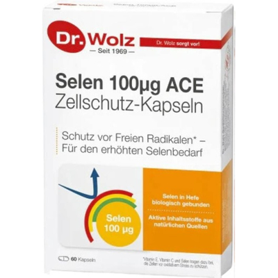 دكتور. Wolz Selenium Ace Cell Protection Caps 100 MCG 60 PCS دكتور. Wolz Selenium Ace Cell Protection Caps 100 MCG 60 PCS