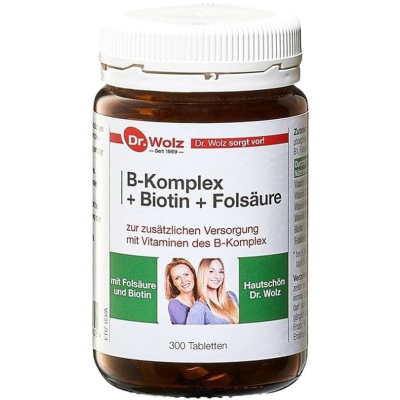 Доктор WOLZ B-Complex+Biotin+Folic Acid Tablets 300 pcs