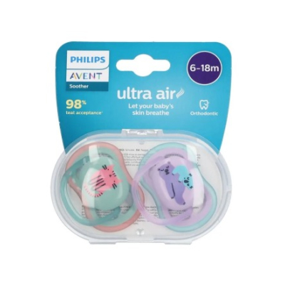 PHILIPS AVENT Ultra Air 6-18M pink/blue 2 pcs