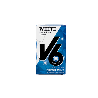 V6 White Chewing Gum Freshmint Box 24 Pcs