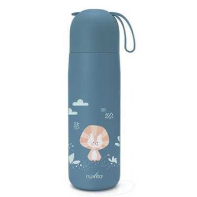 ヌビタベイビーサーモスボトル400ml飲酒カップブルー