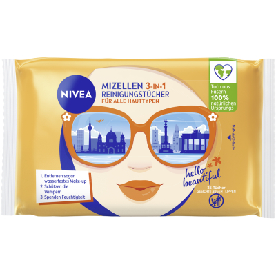 NIVEA Micellar Cleansing Wipes 3in1 25 Pieces