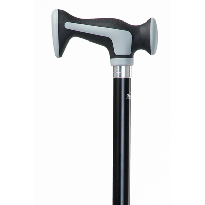 GASTROCK Walking Stick with Soft Escort Handle Black/Gray