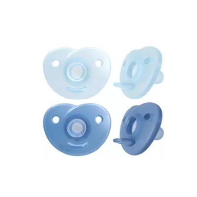 PHILIPS AVENT Curved Soothie Blue 0-6m Steri 2 Pcs