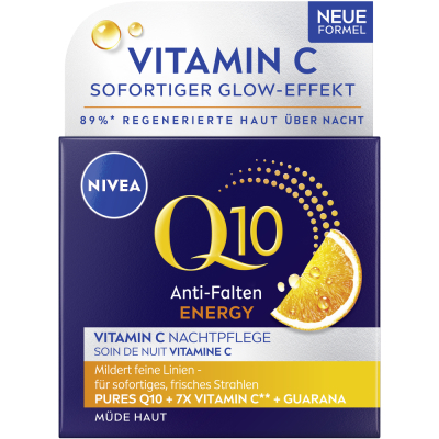 NIVEA Q10 Energy Night Cream Anti-Wrinkle Jar 50 ml
