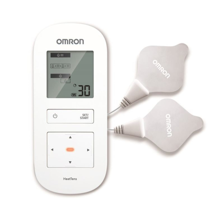 Omron Heat Tens estimulação nervosa TENS e calor combinados. incluindo almofadas de gel