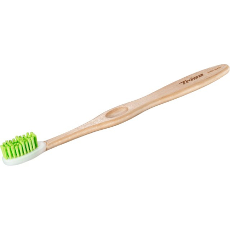 Trisa Clean Натуральная деревянная зубная щетка среднего размера